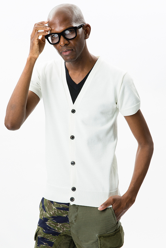 s/s V cardigan – giza cotton