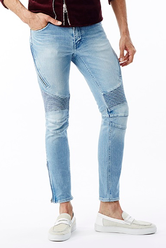 shirring biker denim”progressive denim”