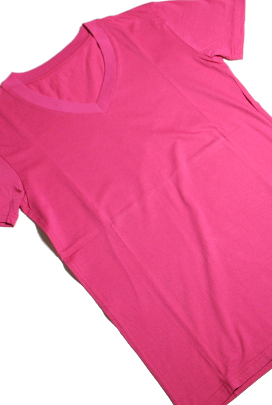 narrow v-neck s/s-soft jersey