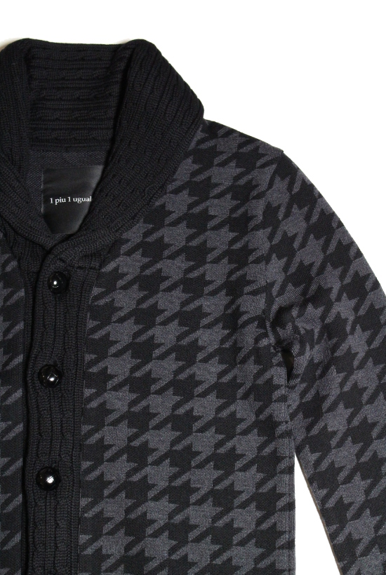 houndtooth cardigan/cash wool