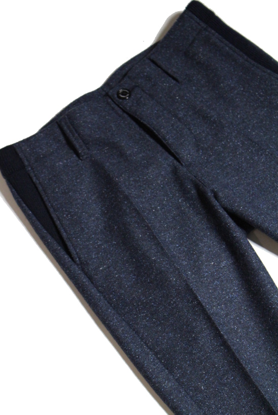 1PIU1UGUALE3 RELAX TAILOR TAPERED SLACKS/SILK NEP JERSEY