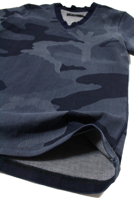 laser V-neck S/ST-shirt[indigo big camo]