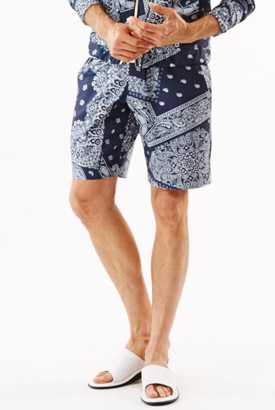 1PIU1UGUALE3 BANDANA PATCH PATTERN EASY SHORTS