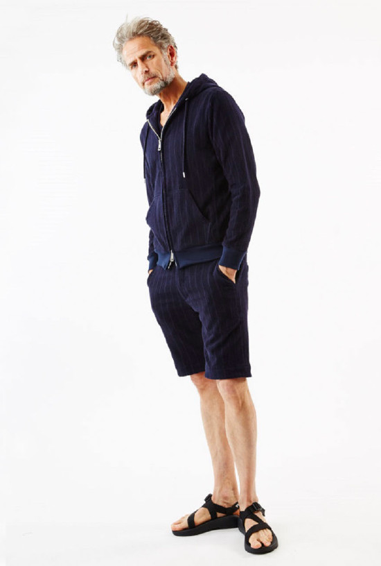 【 LEON7月号掲載 】IMABARI towel pants  [ shadow stripe ]