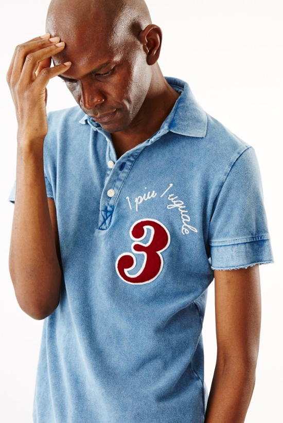 No.3polo”indigo kanoko”