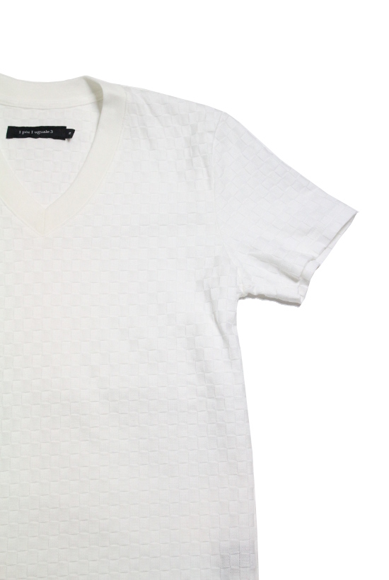 Small checker v-neck