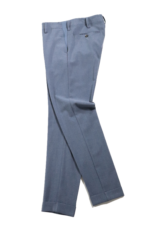 RIB TAPERD SLACKS  – plain –