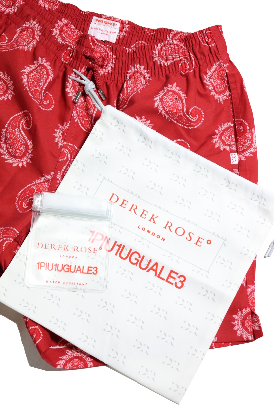 DEREK ROSE FOR 1PIU1UGUALE3 SWIM SHORTS