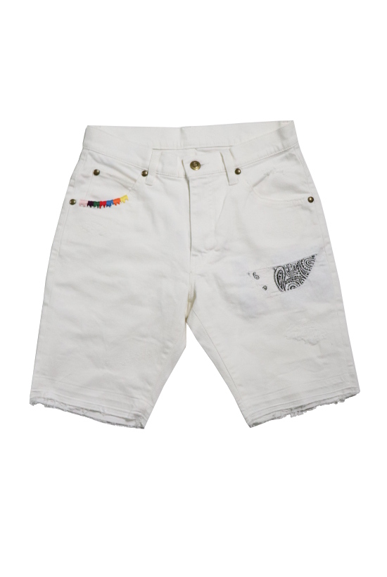 SHORTS BANDANA　‐WHITE USED‐