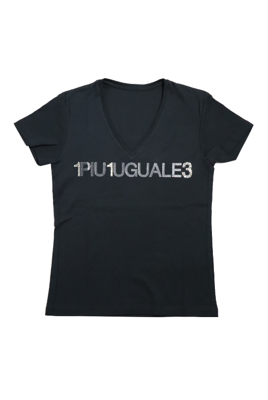 FRAGSHIP STORE LIMITED LADY’S 1PIU1UGUALE3 LOGO SWALOVSKI V NECK