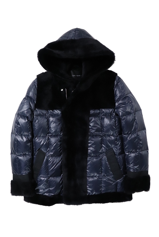 1PIU1UGUALE3 × EMMETI NEW SQUARE HOODED COAT