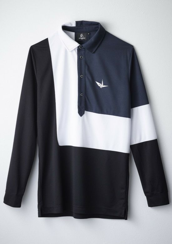 113GOLF : L/S POLO BIG SQUARE