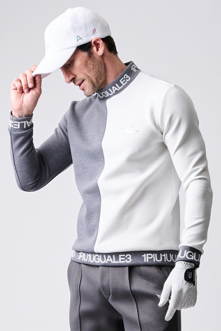 1PIU1UGUALE3 ADP GOLF -ADP L/S MOCK NECK-