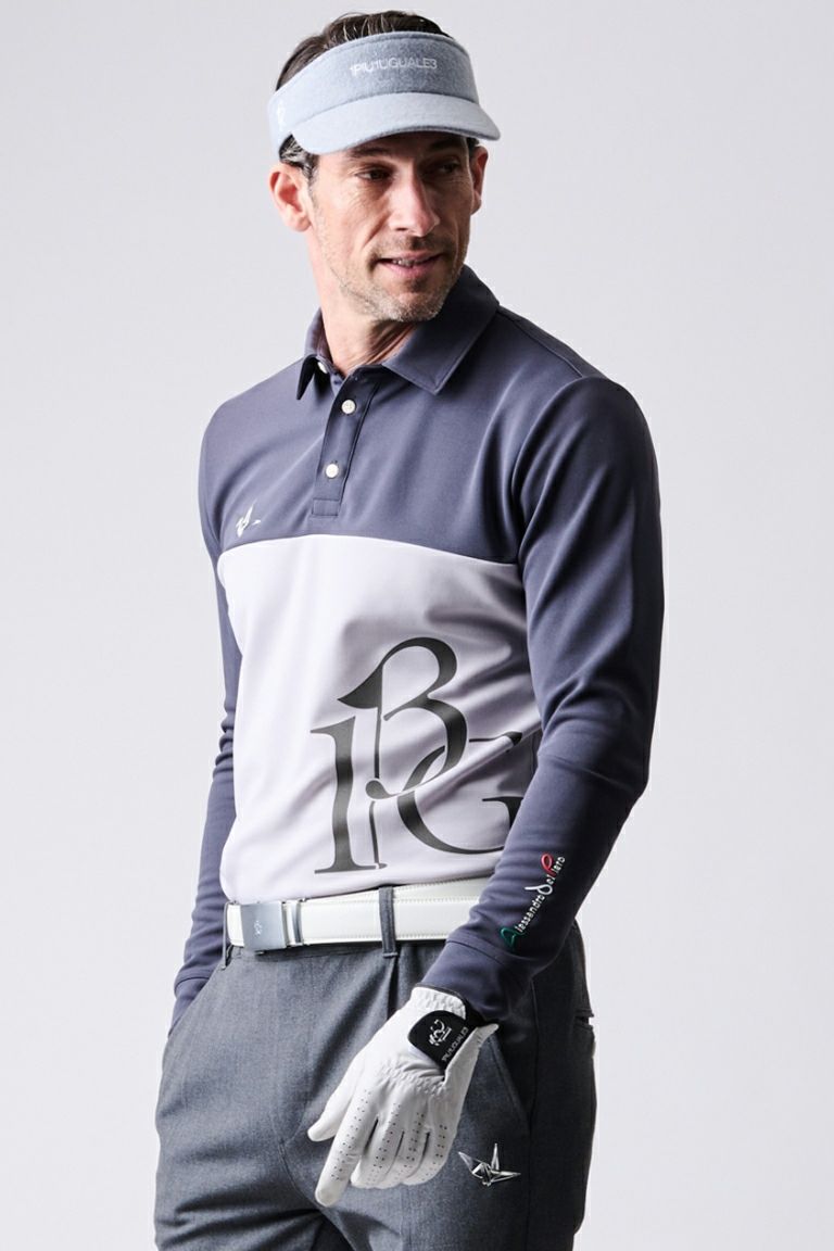 1PIU1UGUALE3 ADP GOLF -ADP L/S POLO SEPARATE LOGO-