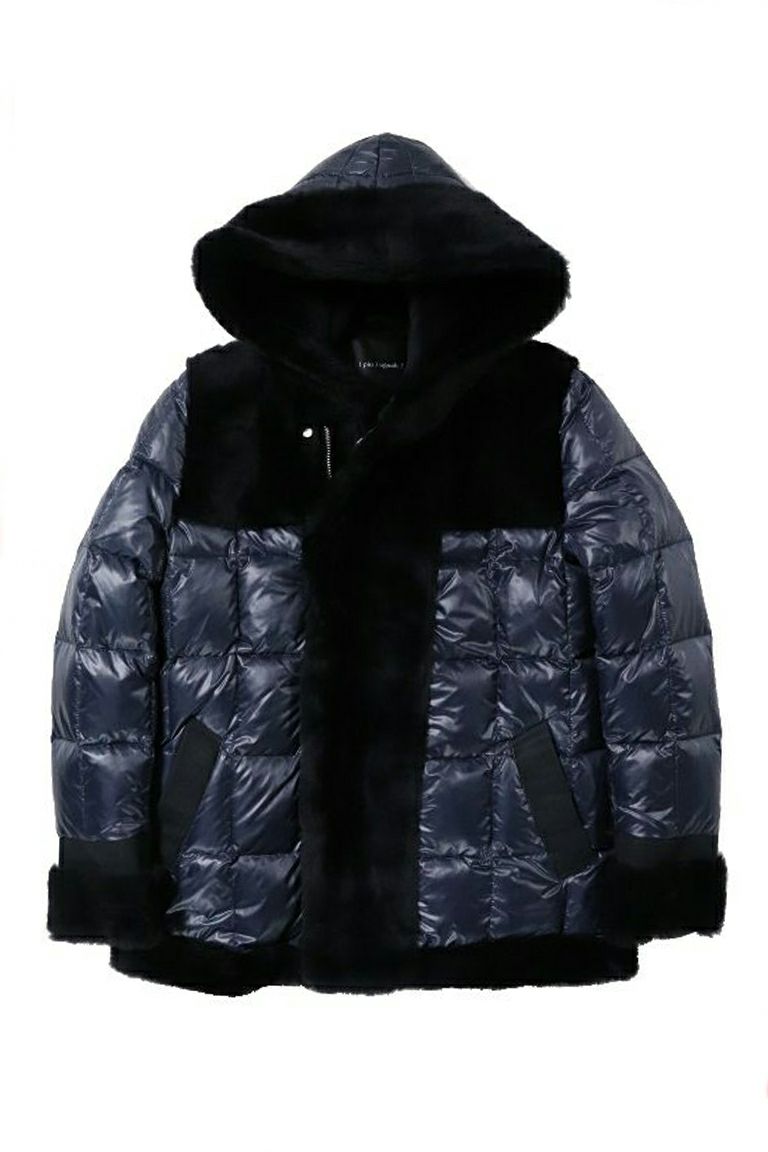 1PIU1UGUALE3 × EMMETI NEW SQUARE HOODED COAT