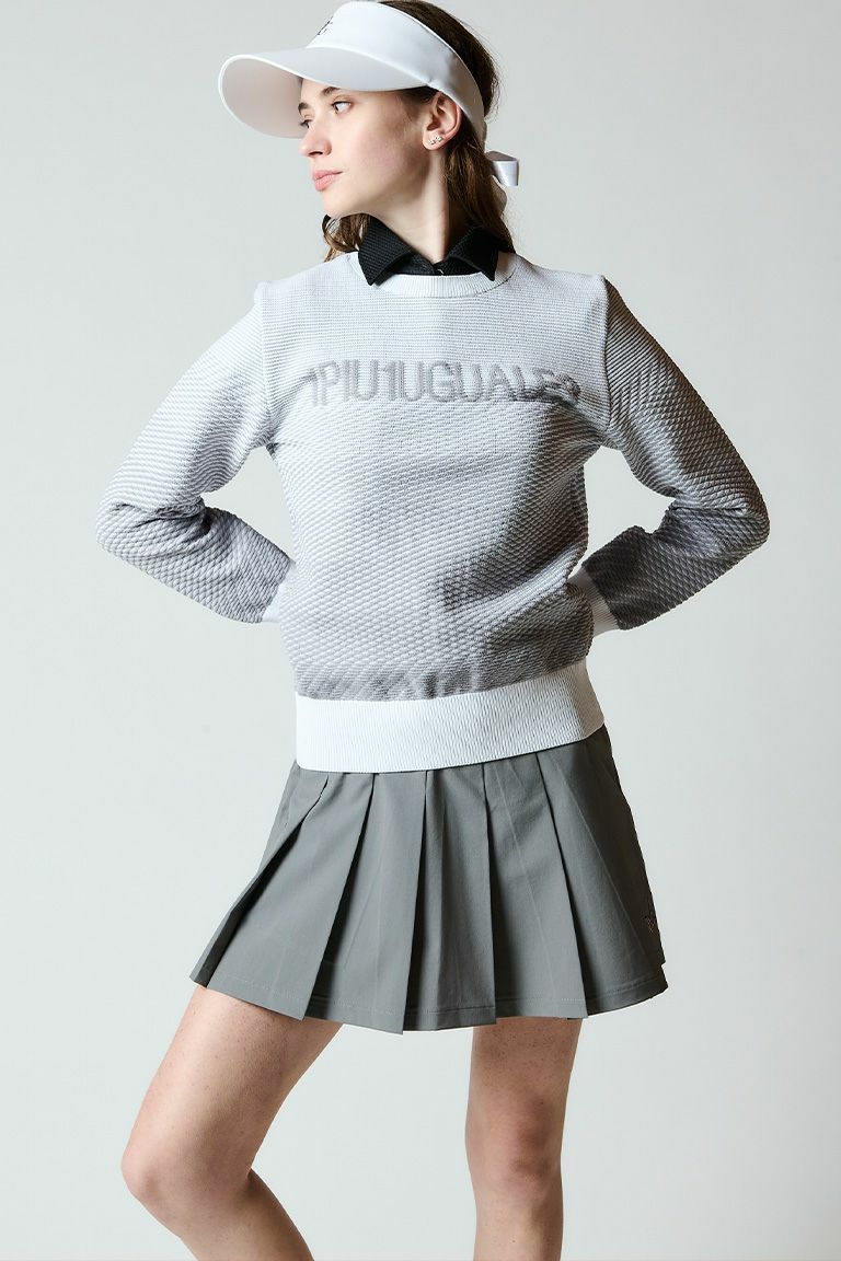 【1PIU1UGUALE3 GOLF 2023 SPRING & SUMMER】KNIT R-NECK GRADATION