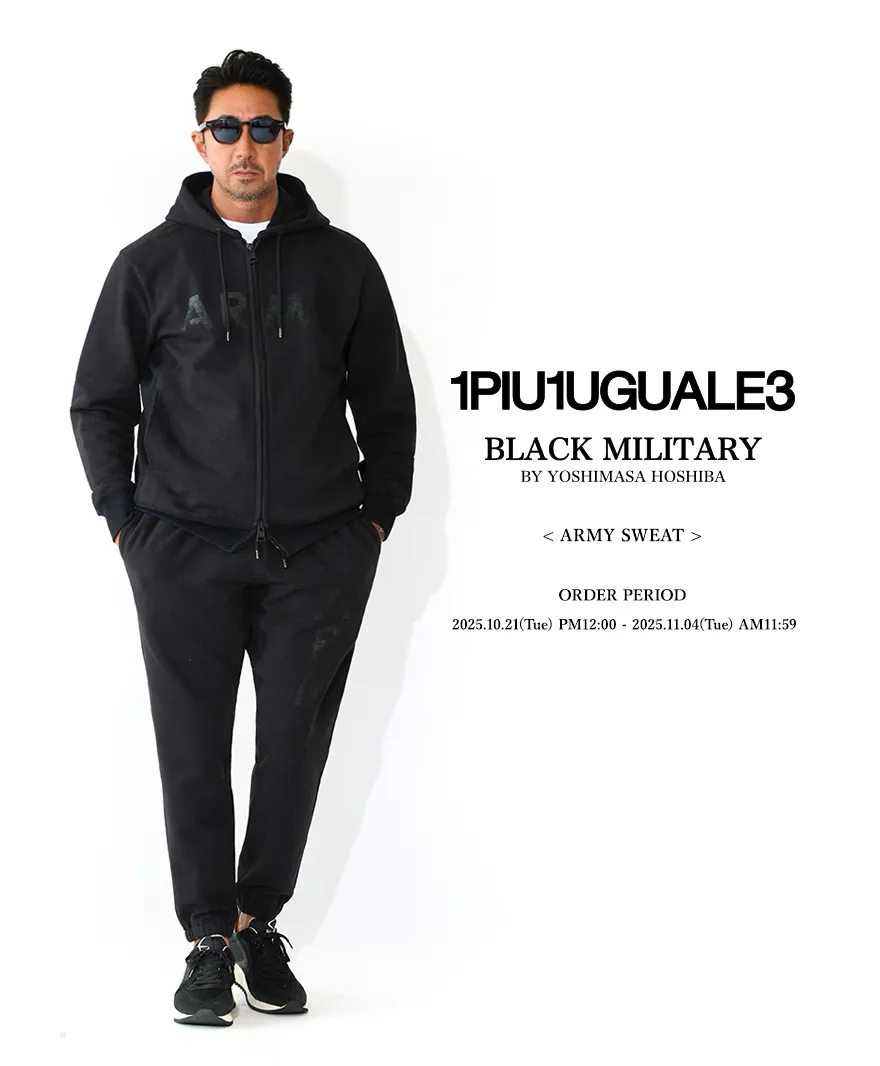 1piu1uguale3 ブラック MA-1 サイズV 1PIU1UGUALE3 (ウノピュウノウグァーレトレ) BLACK MILITARY BY